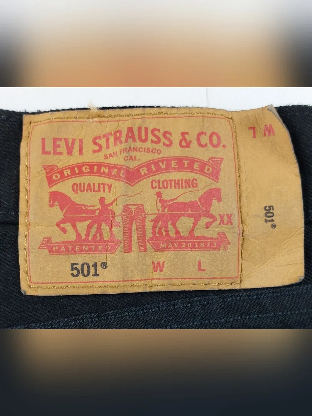 Levis Button Fly 501 Jeans Mens 50x28 Original Black Denim Stretch NWT $69.50